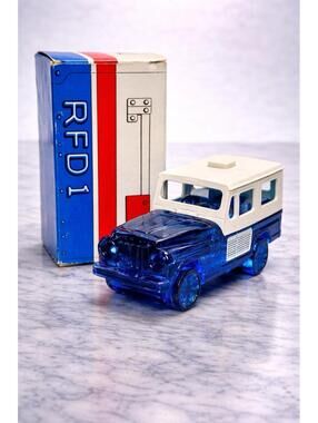 Avon 1970s Blue Jeep Everest Extra Special Male After Shave Bottle W/Box, 4.5”